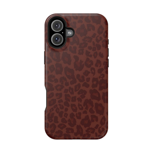 Cocoa Leopard Print Phone Case – MagSafe Compatible for iPhone & Samsung Galaxy