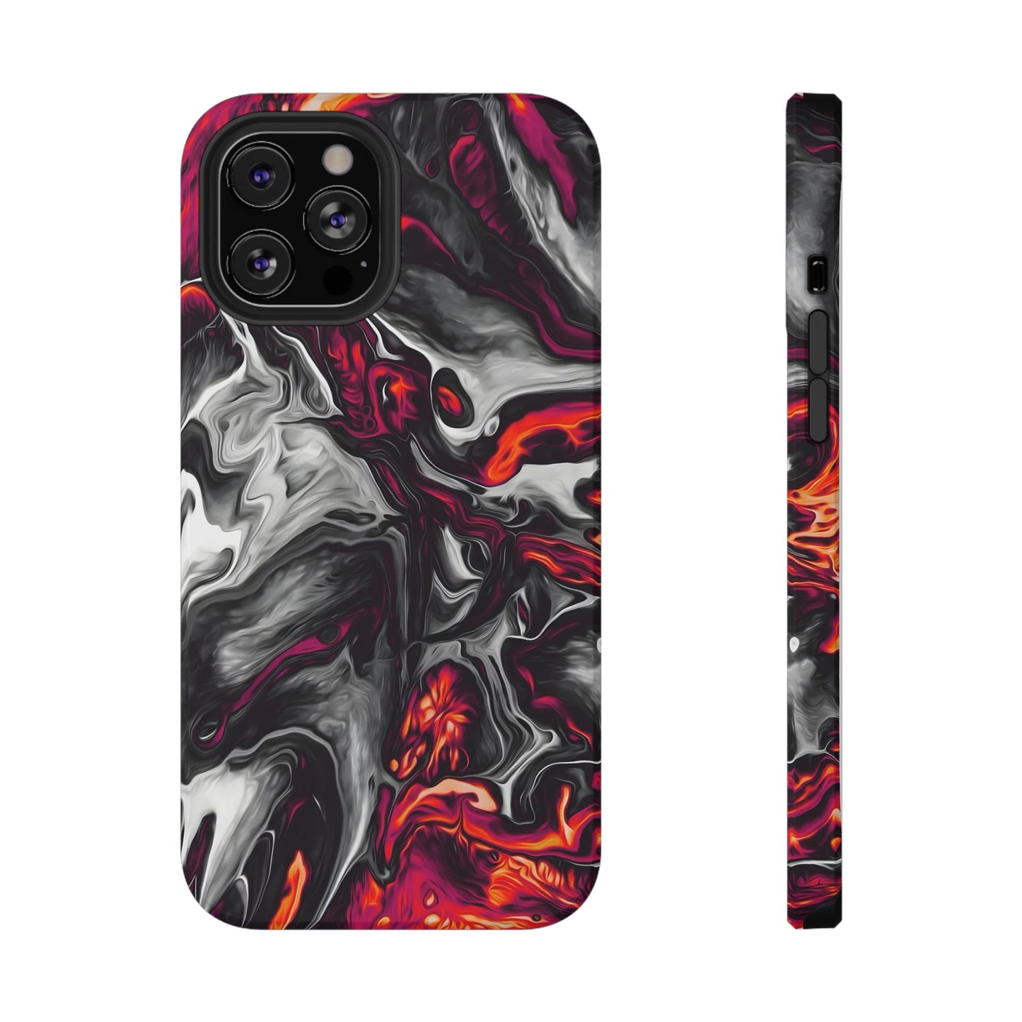 Dark Marble Swirl Phone Case – MagSafe Compatible for iPhone & Samsung Galaxy