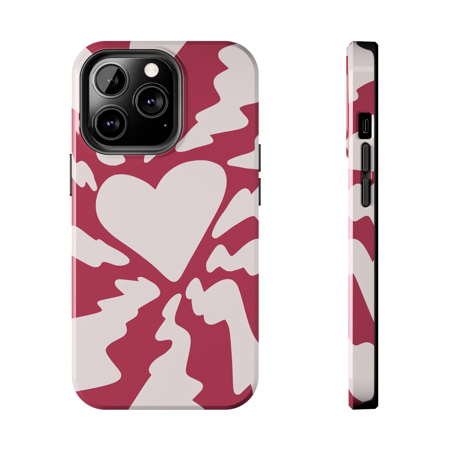 Cute Simplistic Heart Design for iPhone 11-15 All Sizes