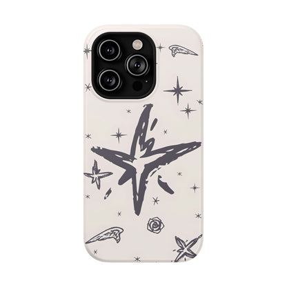 Sketch Star Doodle Phone Case – MagSafe Compatible for iPhone & Samsung Galaxy