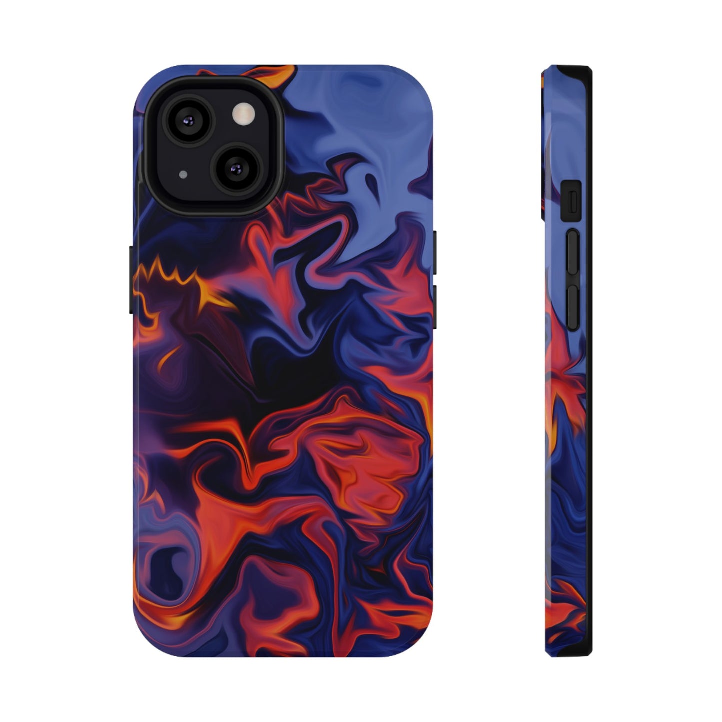Fiery Swirl Abstract Phone Case – MagSafe Compatible for iPhone & Samsung Galaxy