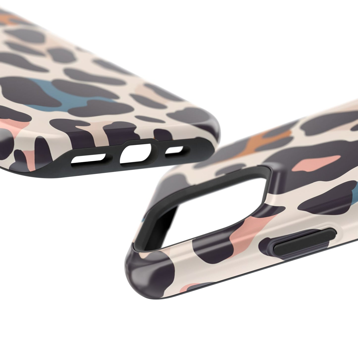 Modern Pastel Leopard Print Phone Case – MagSafe Compatible for iPhone & Samsung Galaxy