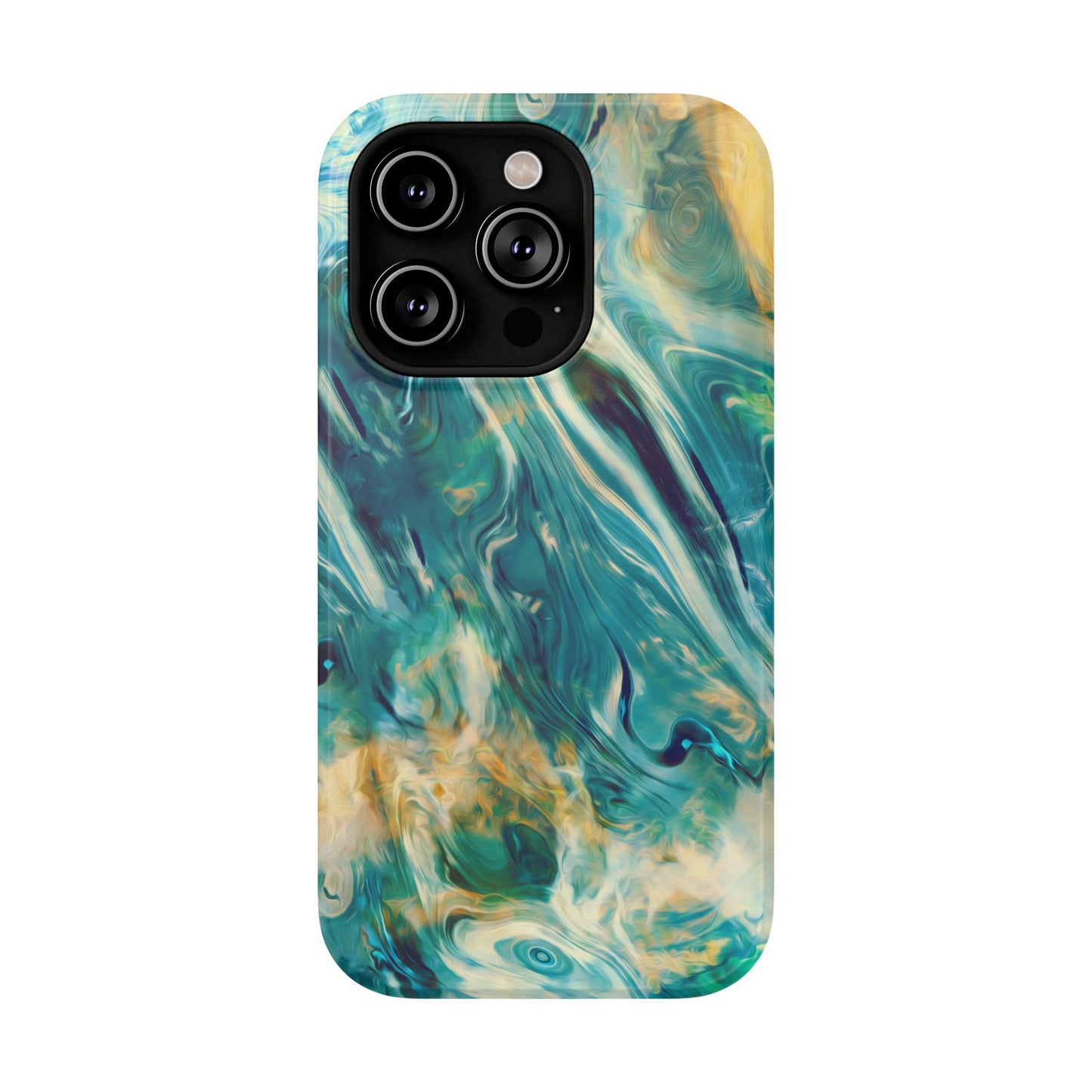 Oceanic Flow Abstract Phone Case – MagSafe Compatible for iPhone & Samsung Galaxy