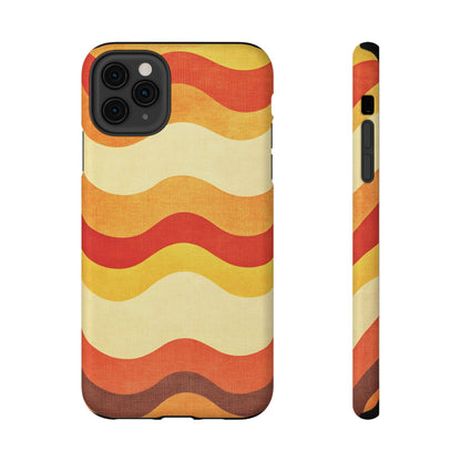 Retro Sunset Waves Phone Case – MagSafe Compatible for iPhone & Samsung Galaxy