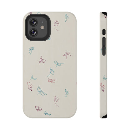 Minimalist Butterfly Sketch Phone Case – MagSafe Compatible for iPhone & Samsung Galaxy