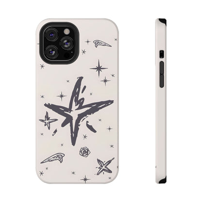 Sketch Star Doodle Phone Case – MagSafe Compatible for iPhone & Samsung Galaxy