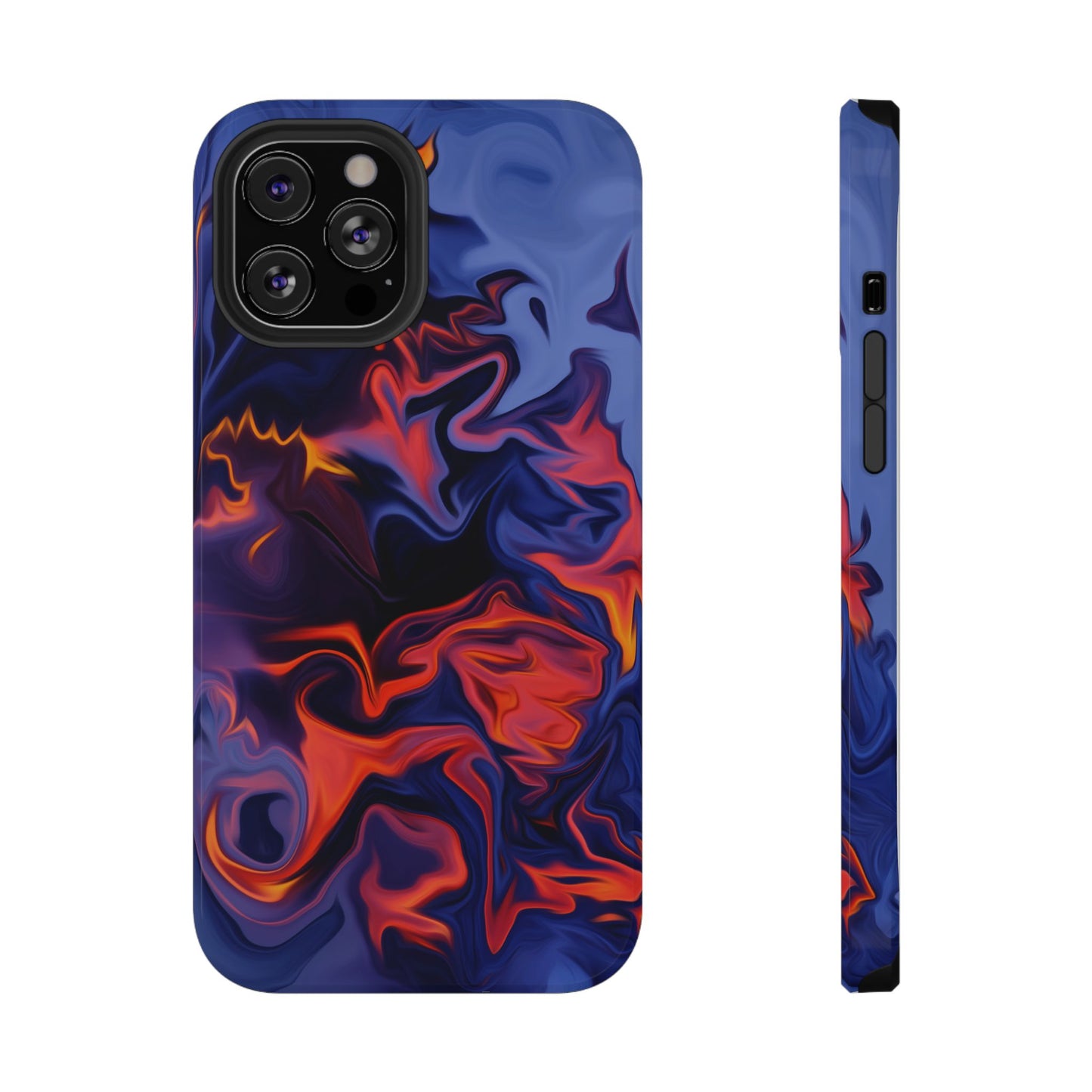 Fiery Swirl Abstract Phone Case – MagSafe Compatible for iPhone & Samsung Galaxy