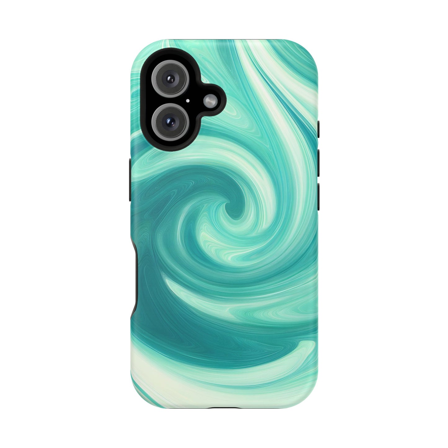 Turquoise Swirl Abstract Phone Case – MagSafe Compatible for iPhone & Samsung Galaxy