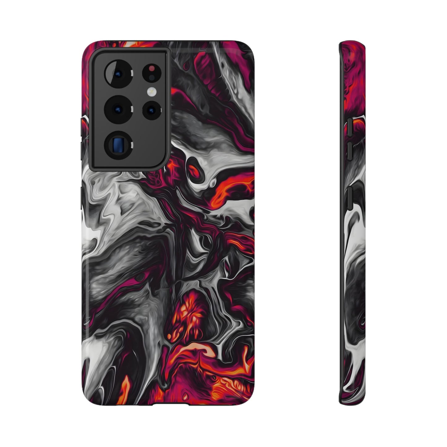 Dark Marble Swirl Phone Case – MagSafe Compatible for iPhone & Samsung Galaxy