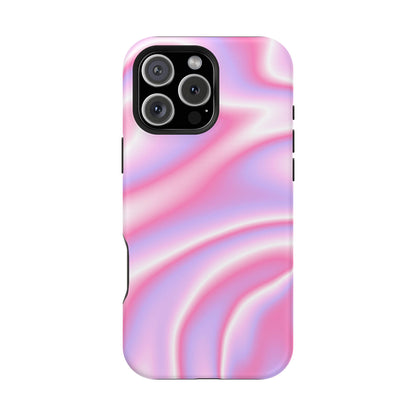 Pink Satin Lightwave Phone Case – MagSafe Compatible for iPhone & Samsung Galaxy