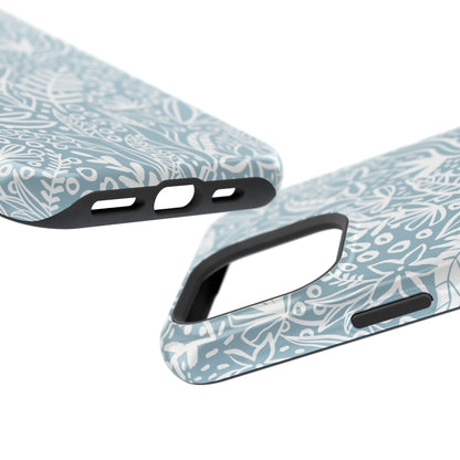 Boho Botanical Doodle Phone Case – MagSafe Compatible for iPhone & Samsung Galaxy