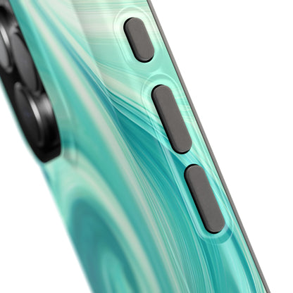 Turquoise Swirl Abstract Phone Case – MagSafe Compatible for iPhone & Samsung Galaxy