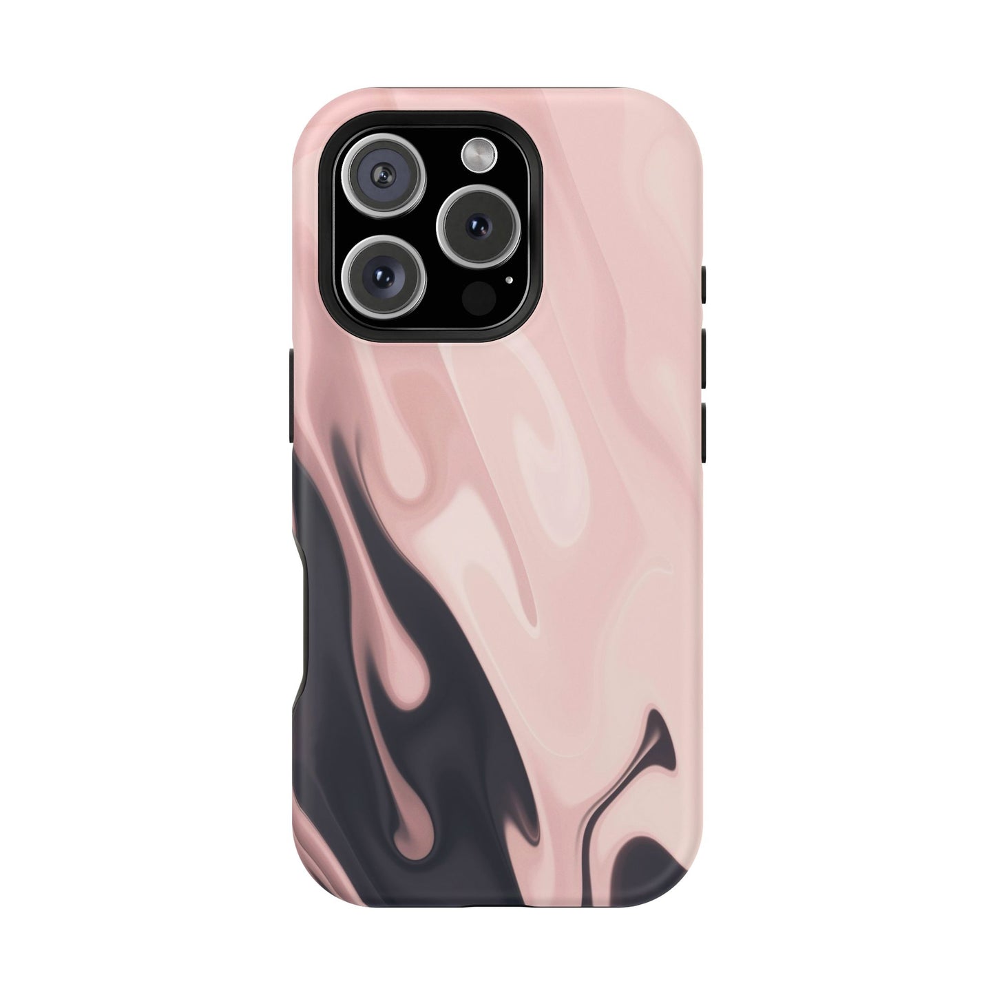 Blush Noir Ink Flow Phone Case – MagSafe Compatible for iPhone & Samsung Galaxy