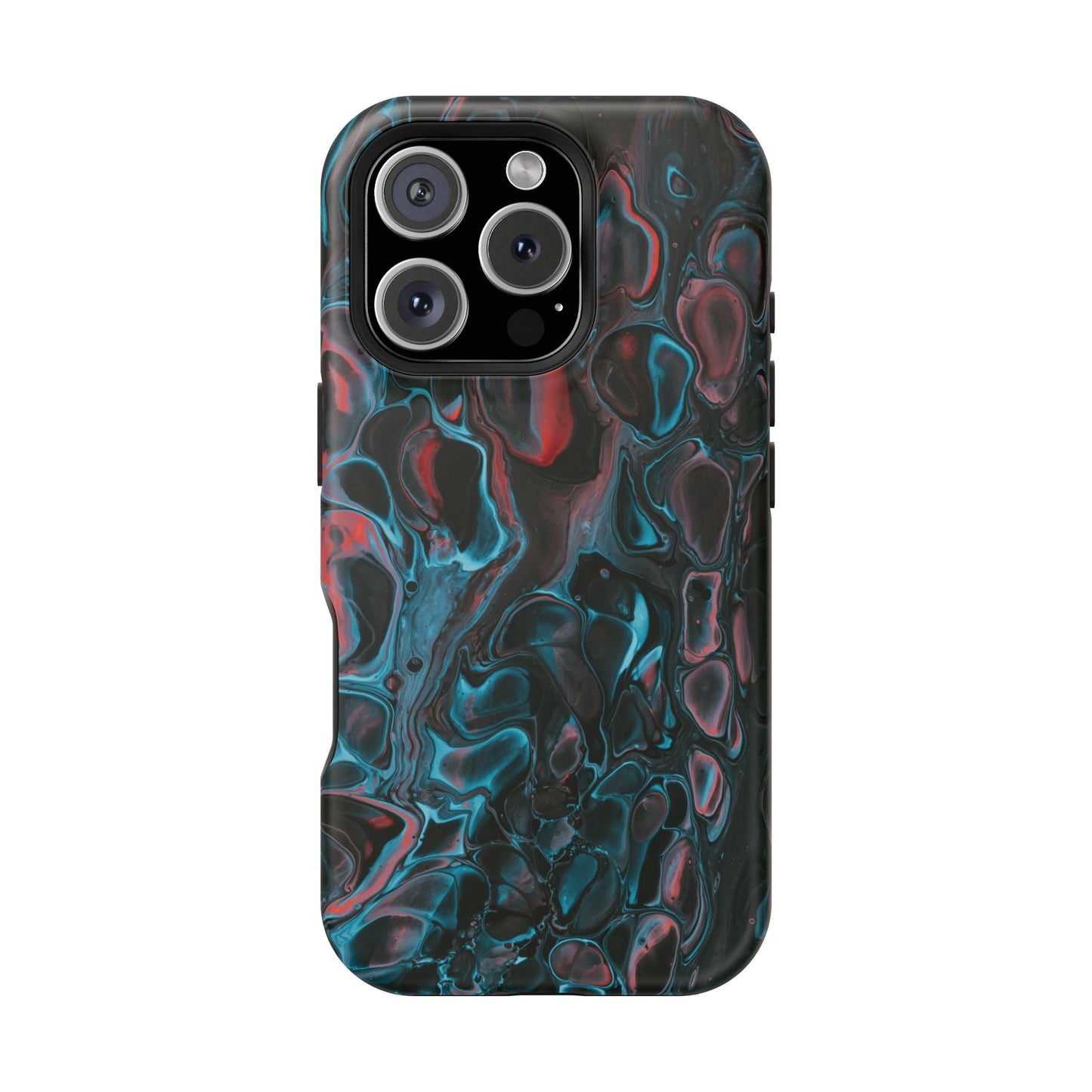 Dark Abyss Iridescent Texture Phone Case – MagSafe Compatible for iPhone & Samsung Galaxy