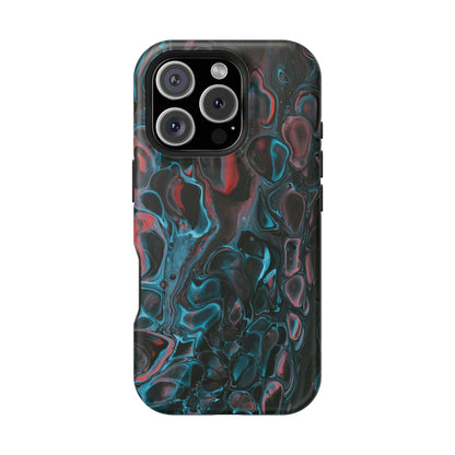 Dark Abyss Iridescent Texture Phone Case – MagSafe Compatible for iPhone & Samsung Galaxy