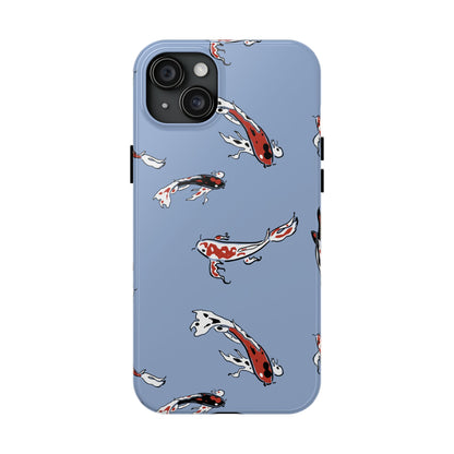 Minimalistic Chinese Koi Fish Painting for iPhone 11-15 All Sizes