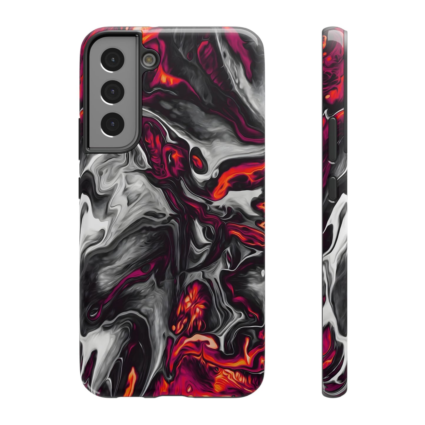 Dark Marble Swirl Phone Case – MagSafe Compatible for iPhone & Samsung Galaxy