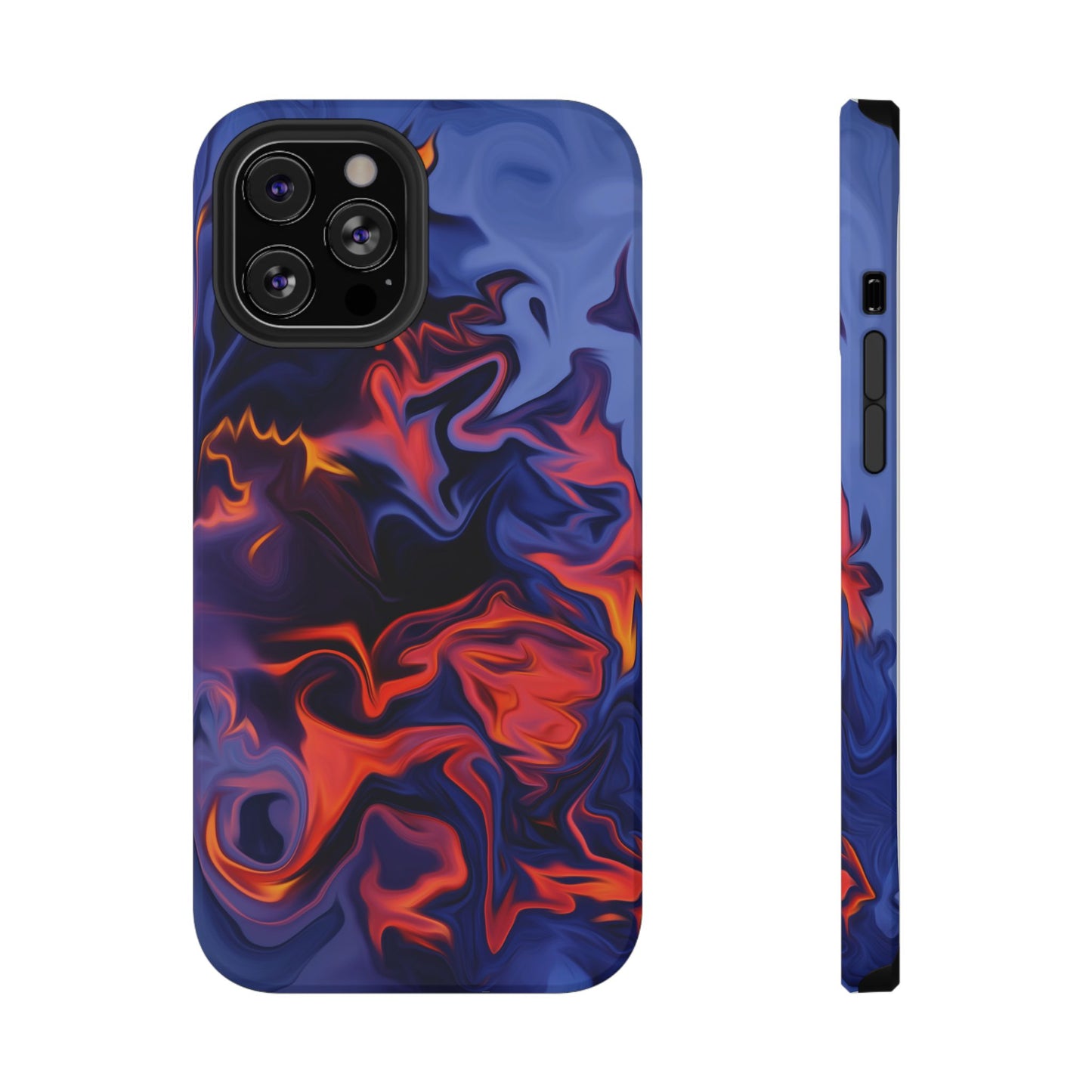 Fiery Swirl Abstract Phone Case – MagSafe Compatible for iPhone & Samsung Galaxy