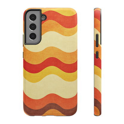 Retro Sunset Waves Phone Case – MagSafe Compatible for iPhone & Samsung Galaxy