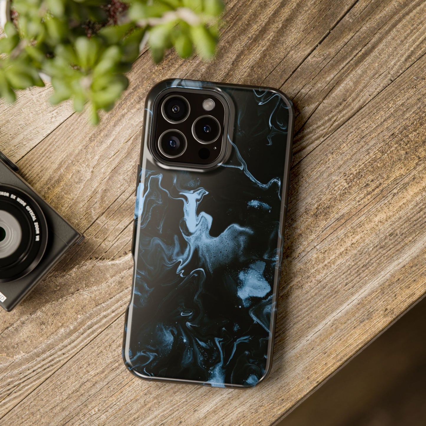 Midnight Frost Swirl Phone Case – MagSafe Compatible for iPhone & Samsung Galaxy