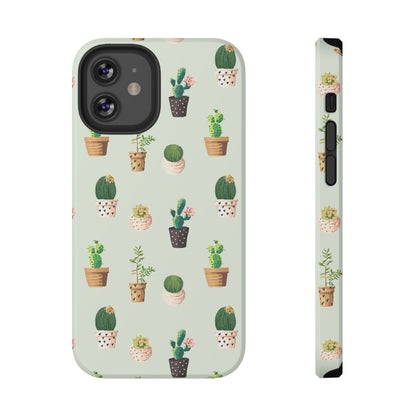 Desert Bloom Cactus Phone Case – Cute Succulent Print, MagSafe Compatible for iPhone & Samsung Galaxy