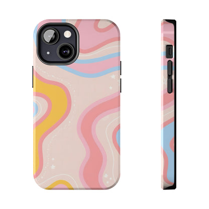 Retro Pastel Swirl iPhone Case – Stylish Design with Enhanced Protection - iPhone 11-16 MagSafe