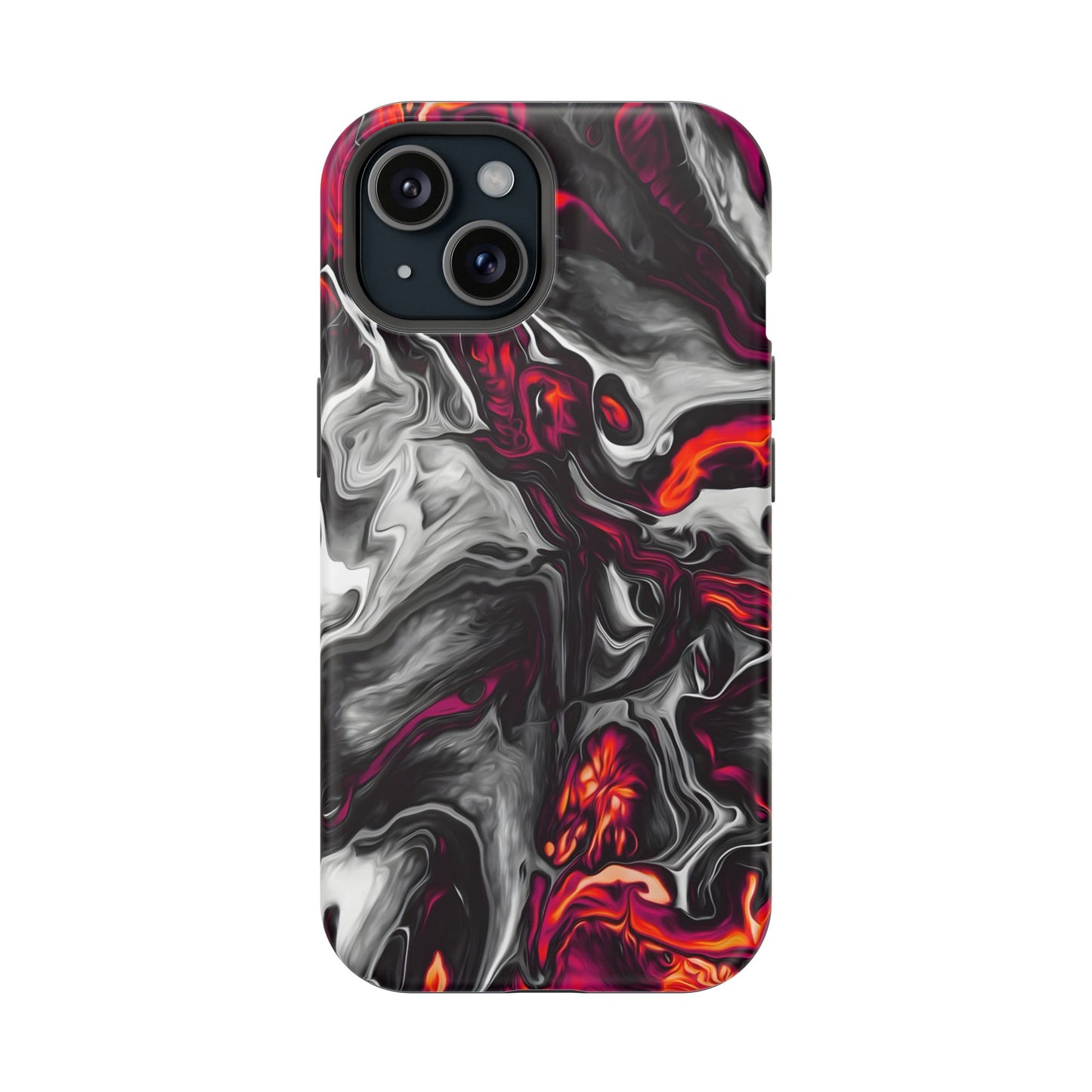 Dark Marble Swirl Phone Case – MagSafe Compatible for iPhone & Samsung Galaxy