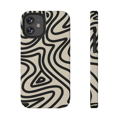 Abstract Maze Line Art Phone Case – MagSafe Compatible for iPhone & Samsung Galaxy