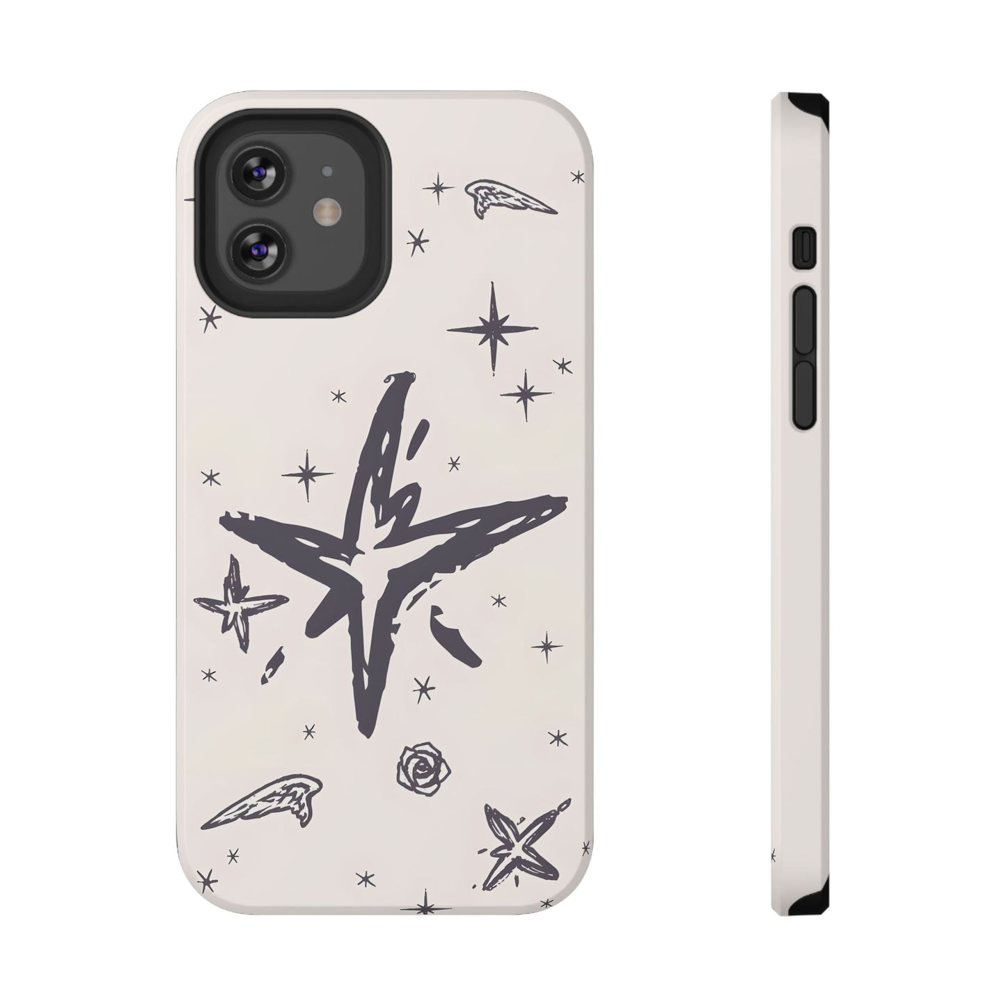 Sketch Star Doodle Phone Case – MagSafe Compatible for iPhone & Samsung Galaxy