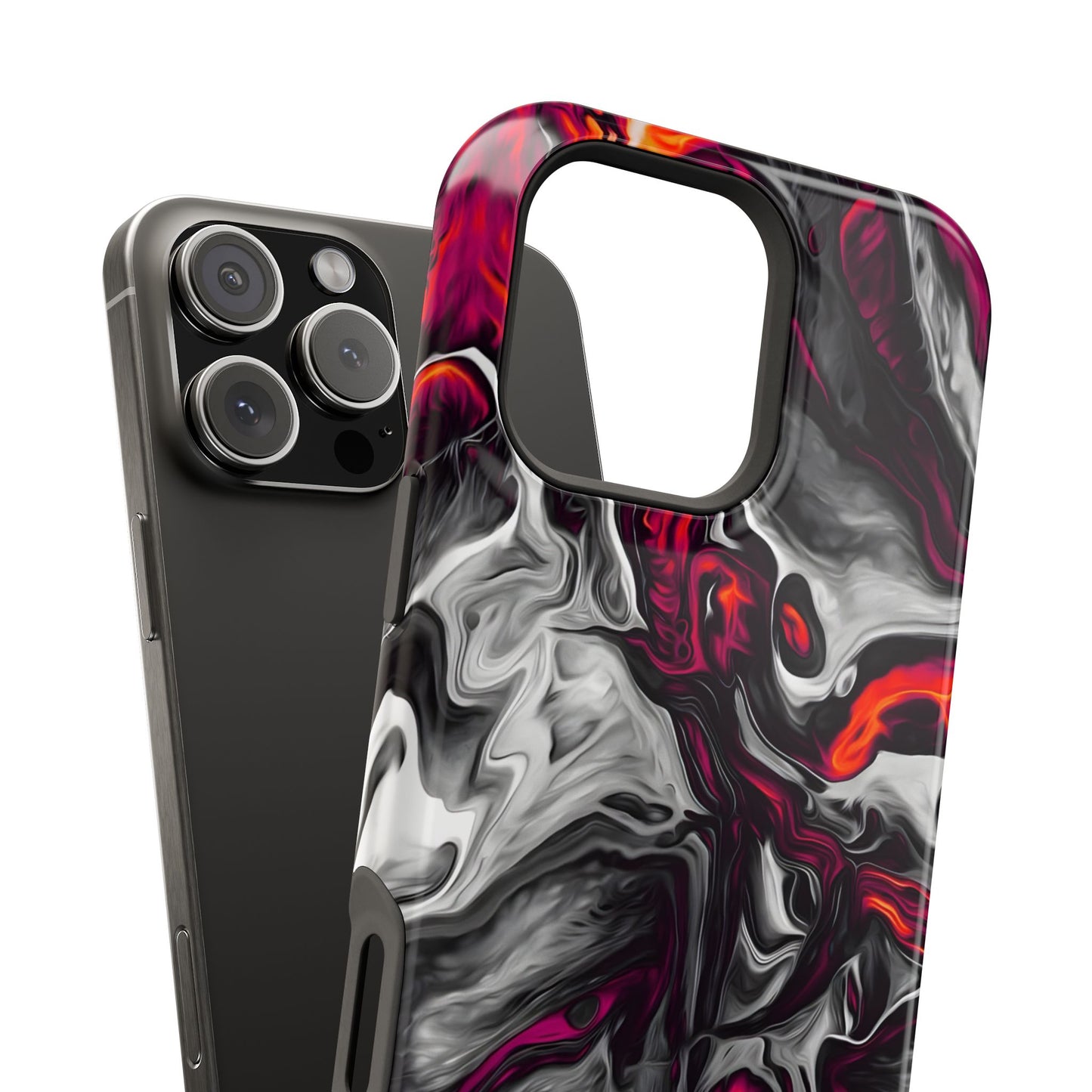 Dark Marble Swirl Phone Case – MagSafe Compatible for iPhone & Samsung Galaxy