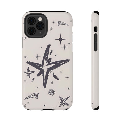 Sketch Star Doodle Phone Case – MagSafe Compatible for iPhone & Samsung Galaxy
