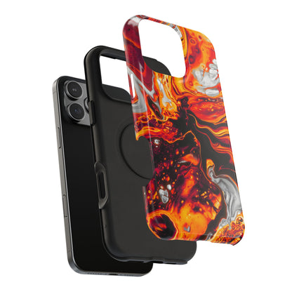 Molten Lava Abstract Phone Case – MagSafe Compatible for iPhone & Samsung Galaxy
