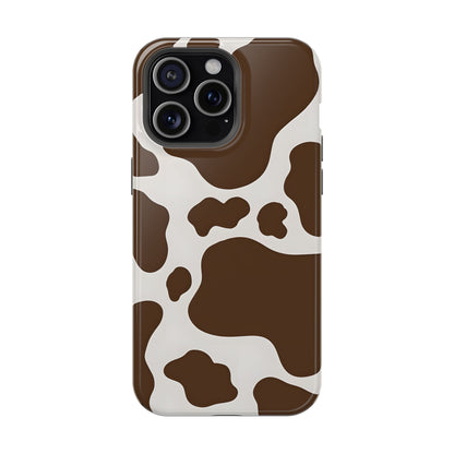 Brown Cow Print Phone Case – MagSafe Compatible for iPhone & Samsung Galaxy