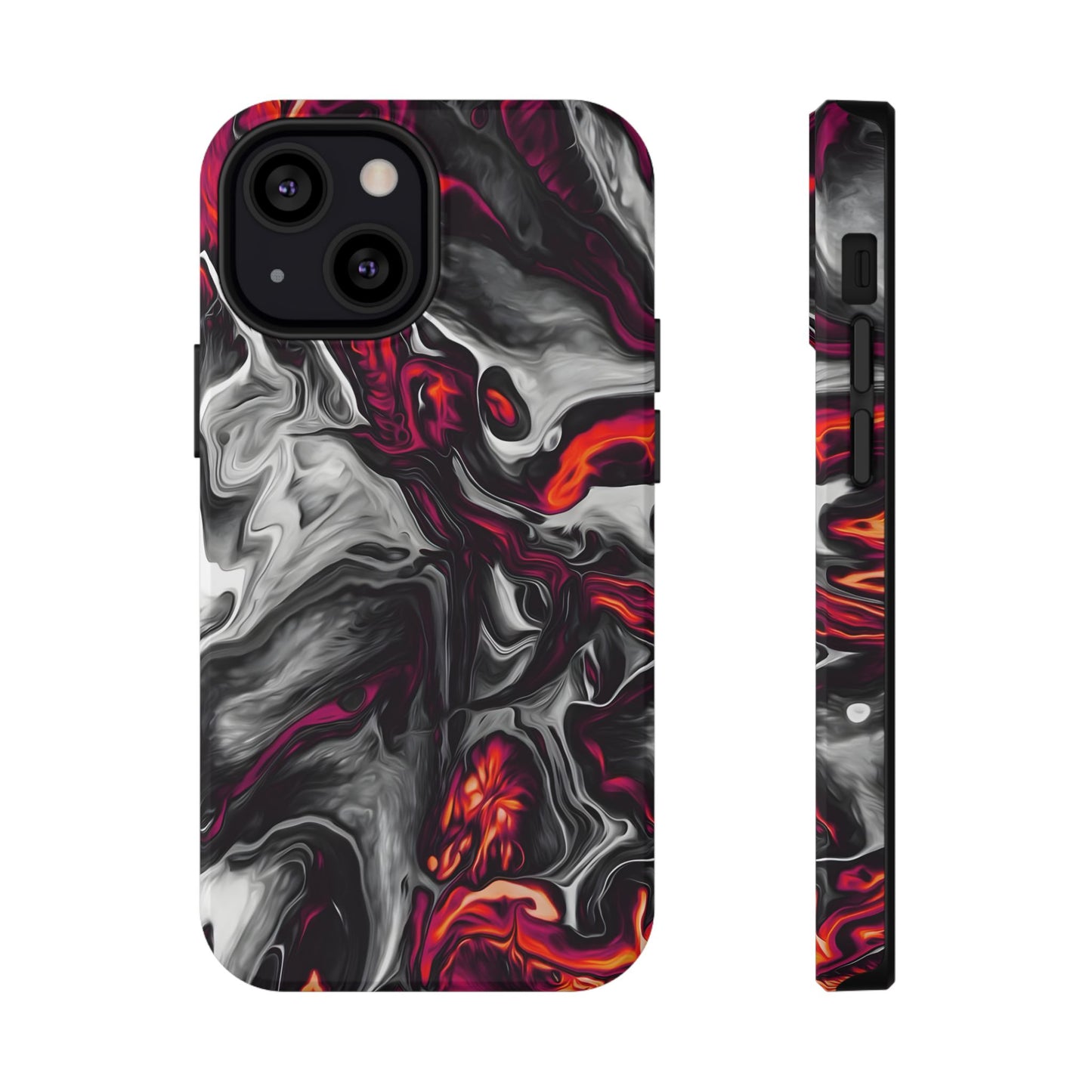 Dark Marble Swirl Phone Case – MagSafe Compatible for iPhone & Samsung Galaxy