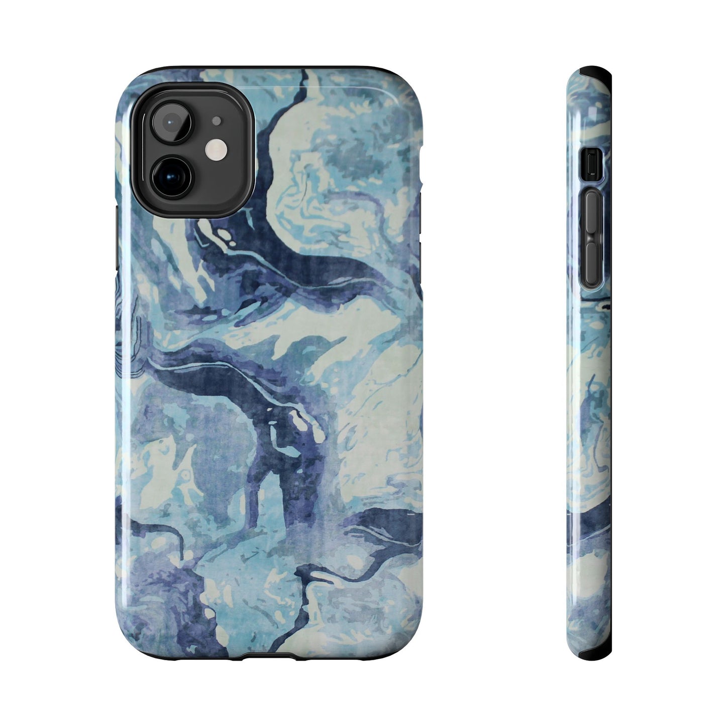 Blue Marble Abstract iPhone Case –  iPhone 16-11 All Sizes - MagSafe Compatible