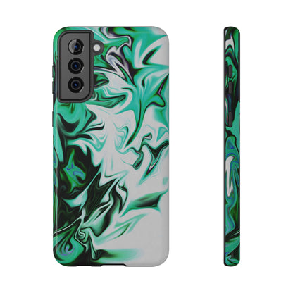 Emerald Green Marble Swirl Phone Case – MagSafe Compatible for iPhone & Samsung Galaxy