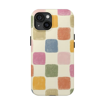 Pastel Checkered Tough Phone Case - iPhone 15-11 All Sizes