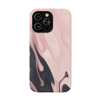 Blush Noir Ink Flow Phone Case – MagSafe Compatible for iPhone & Samsung Galaxy