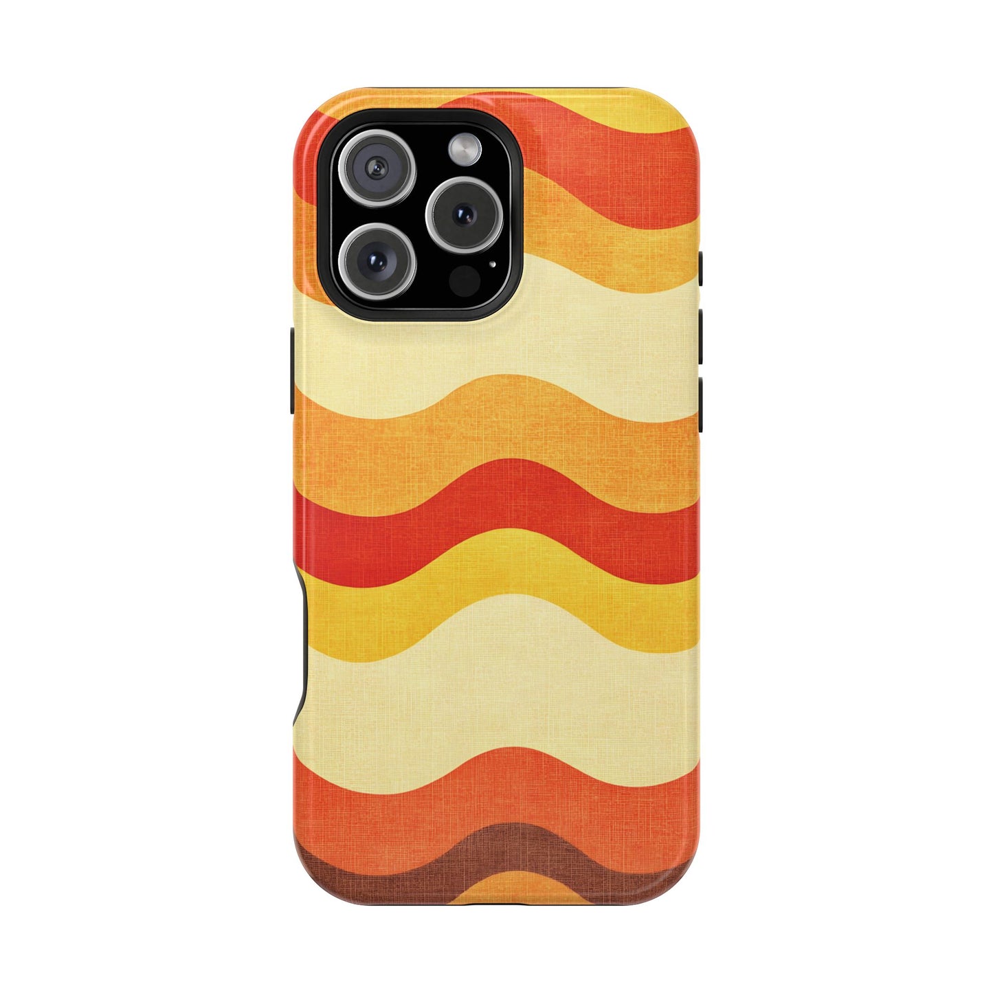 Retro Sunset Waves Phone Case – MagSafe Compatible for iPhone & Samsung Galaxy