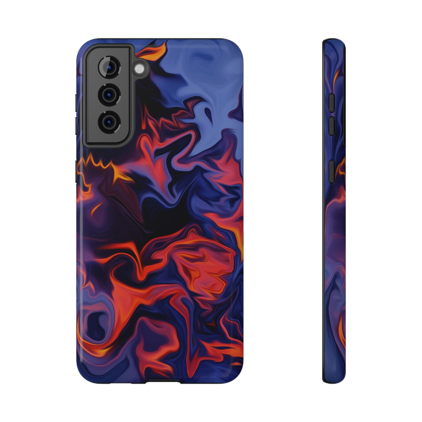 Fiery Swirl Abstract Phone Case – MagSafe Compatible for iPhone & Samsung Galaxy