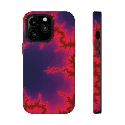 Neon Fractal Lightning Phone Case – MagSafe Compatible for iPhone & Samsung Galaxy