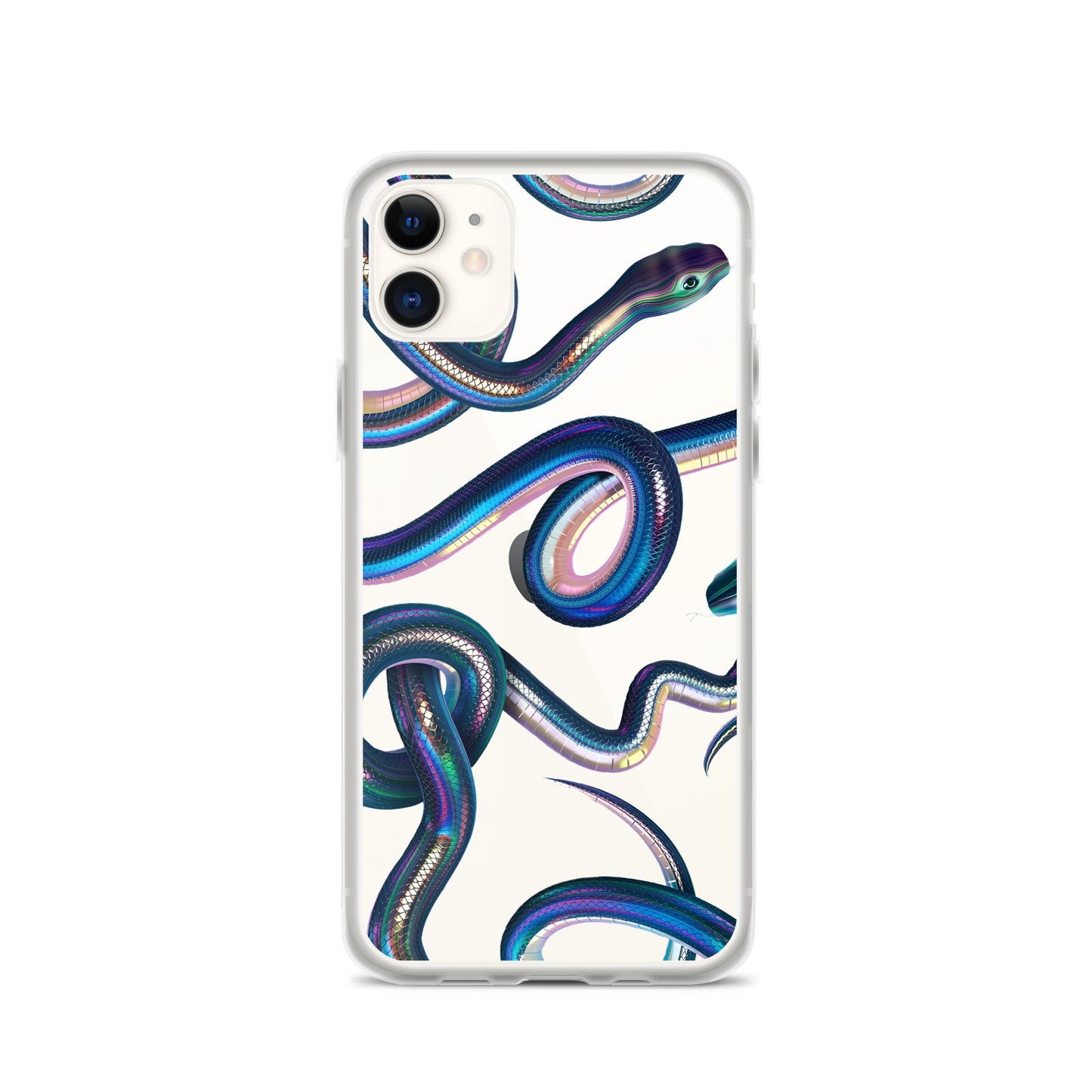 Snake Clear Phone Case for iPhone 15-11 All Sizes