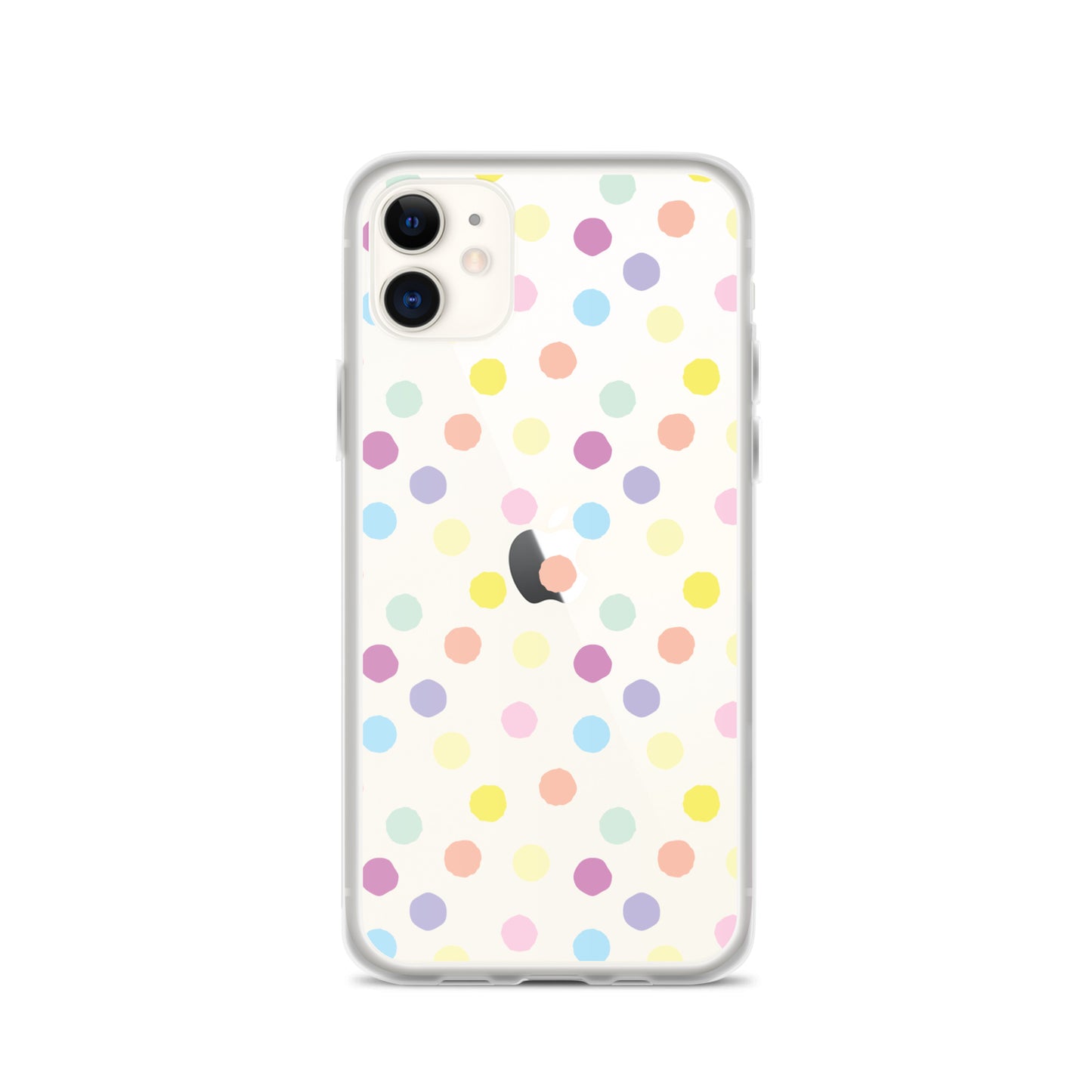 Polka Dot Clear iPhone Case for iPhone 15-11 All Sizes