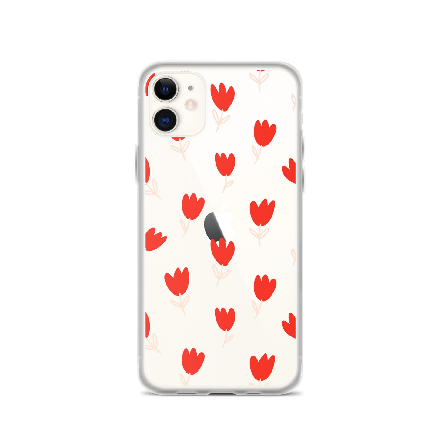 Cartoon Rose Clear iPhone Case - iPhone 15-11 All Sizes