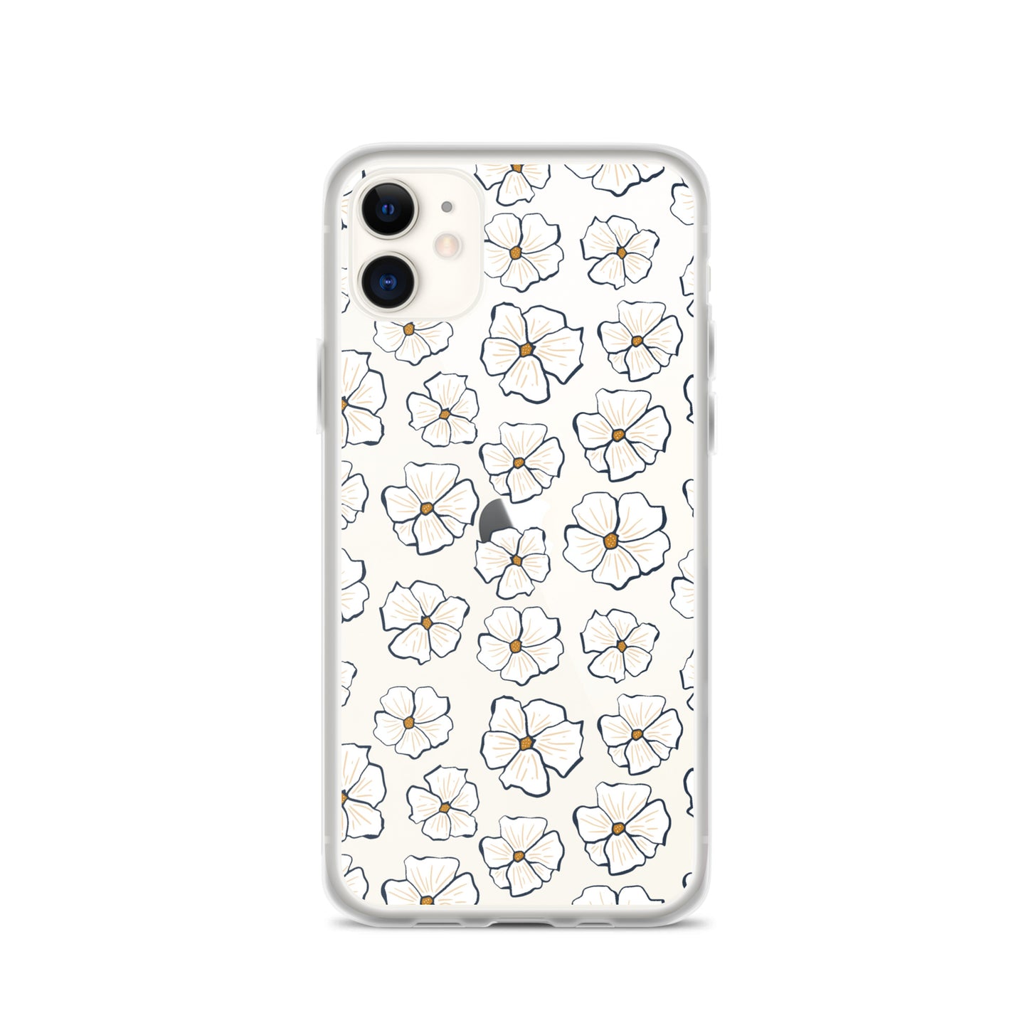 White Daisies Clear iPhone Case - iPhone 15-11 All Sizes