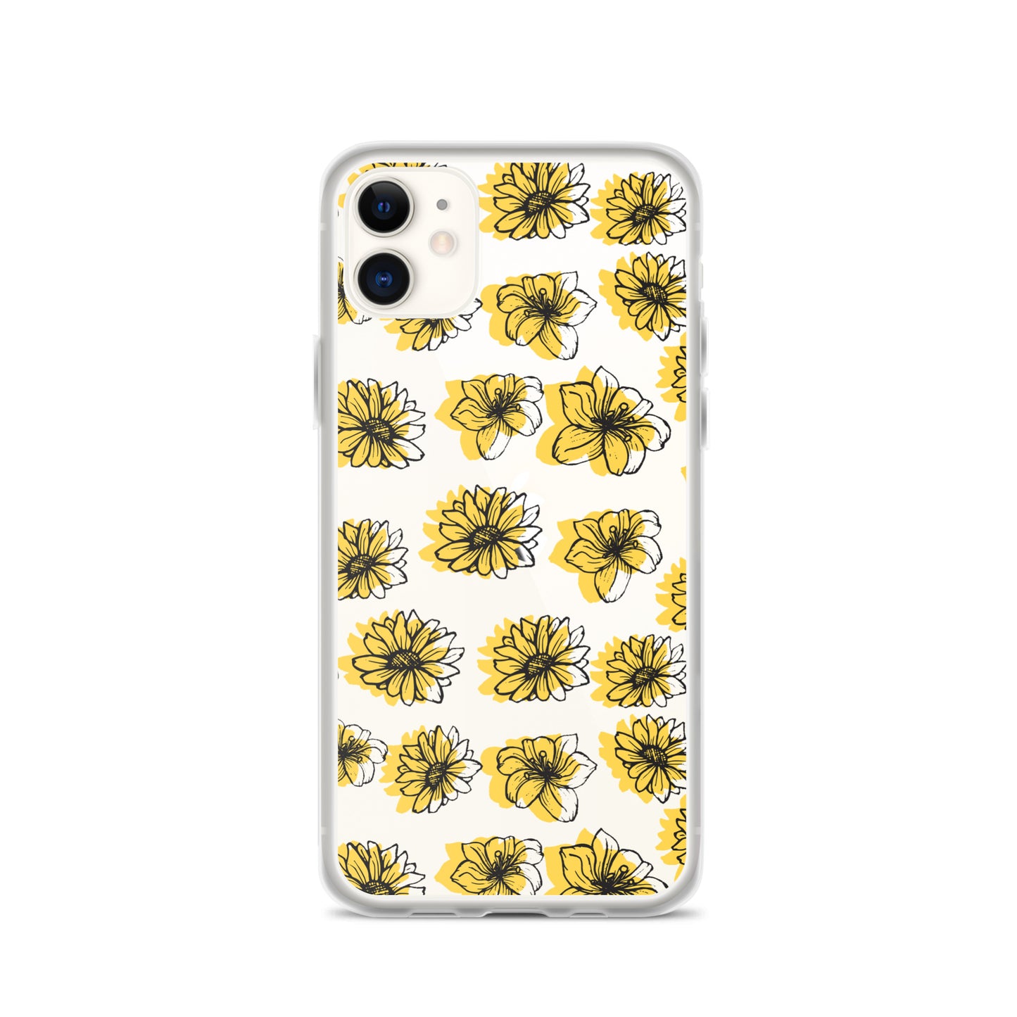 Sunflower Clear iPhone Case - iPhone 15-11 All Sizes