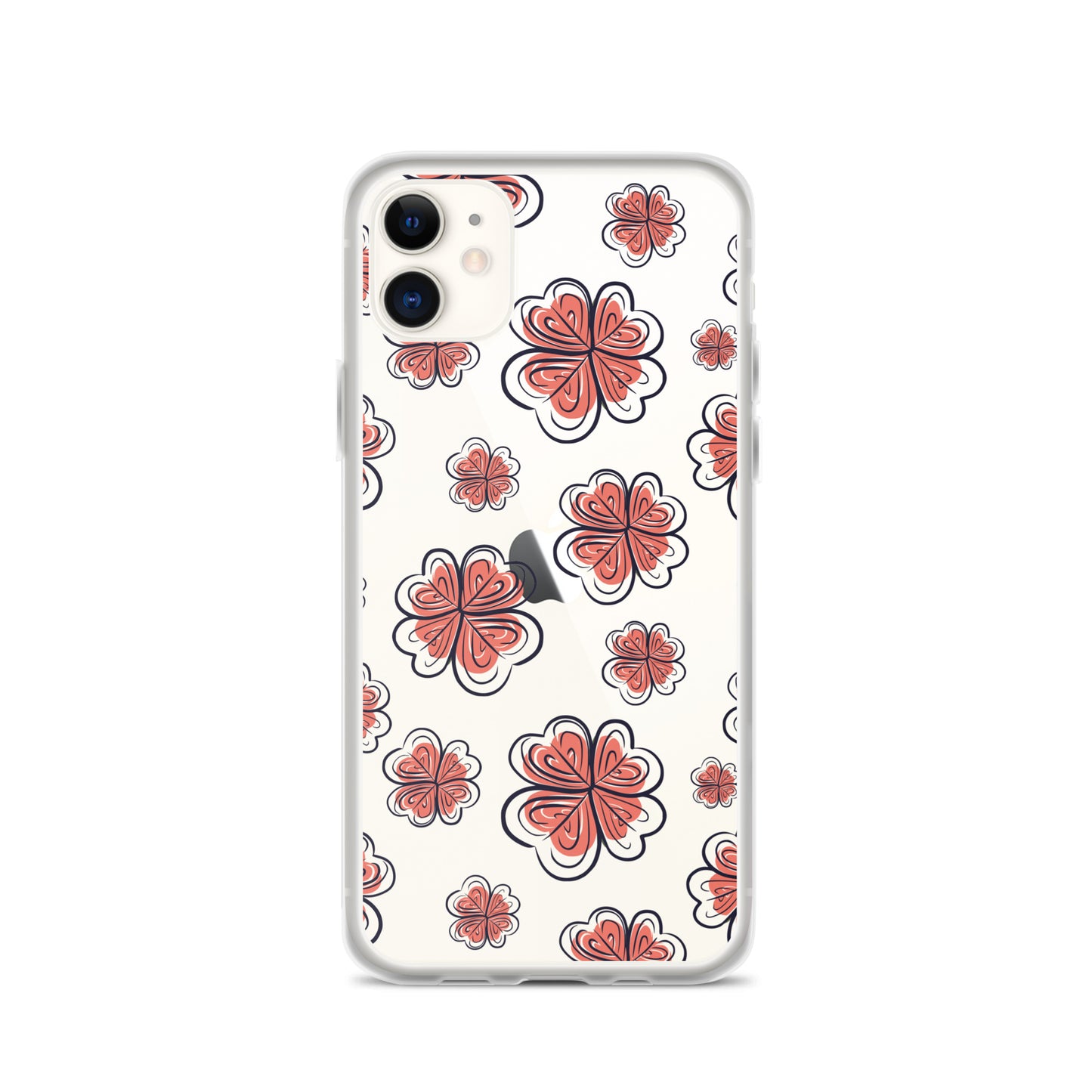 Aesthetic Vintage Flower Print Clear Case - iPhone 15-11 All Sizes