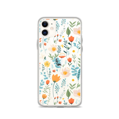 Cute Colorful Flower Clear iPhone Case - iPhone 15-11 All Sizes