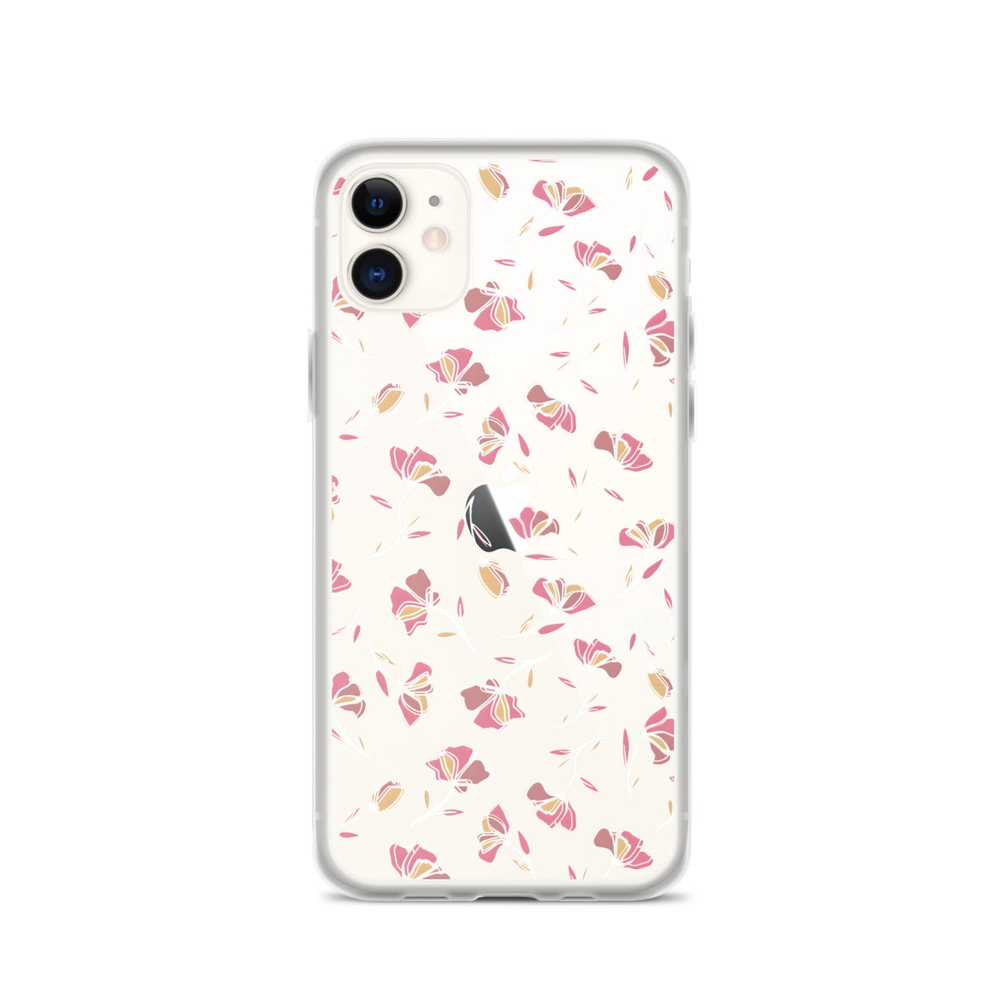 Cute Pink Flower Clear iPhone Case - iPhone 15-11 All Sizes