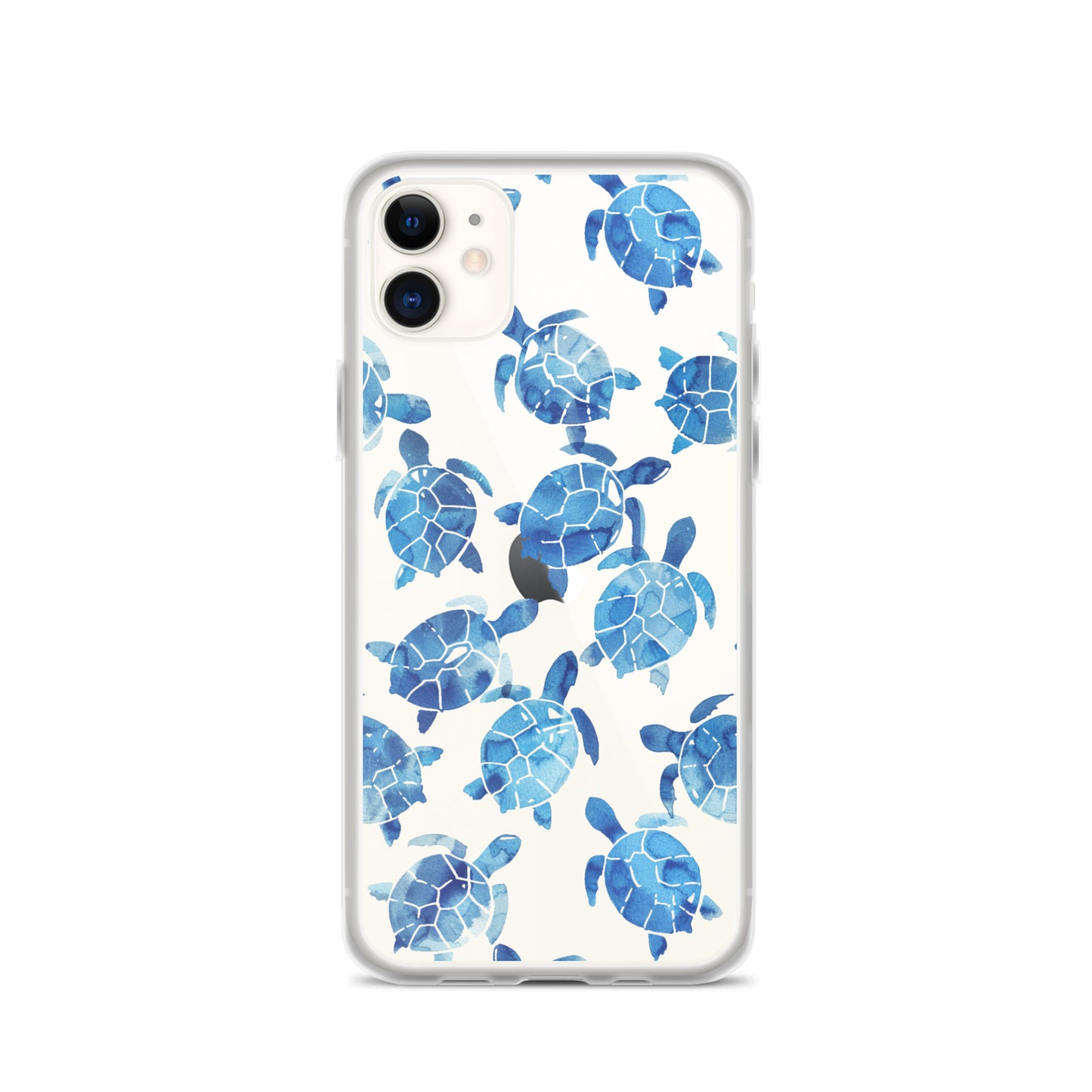 Blue Sea Turtle Clear iPhone Case - iPhone 15-11 All Sizes